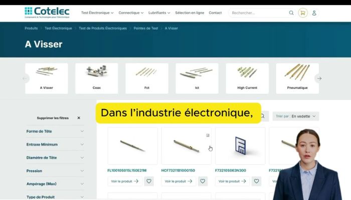 Sondes de contact industrielles pour valider cartes électroniques et modules de puissance