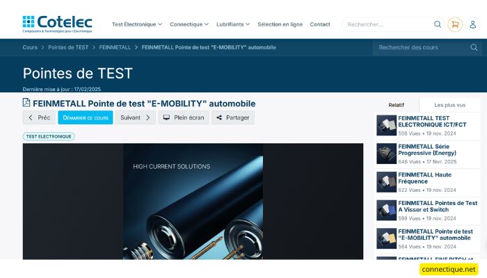 Pointes de test pour batteries et systèmes de charge